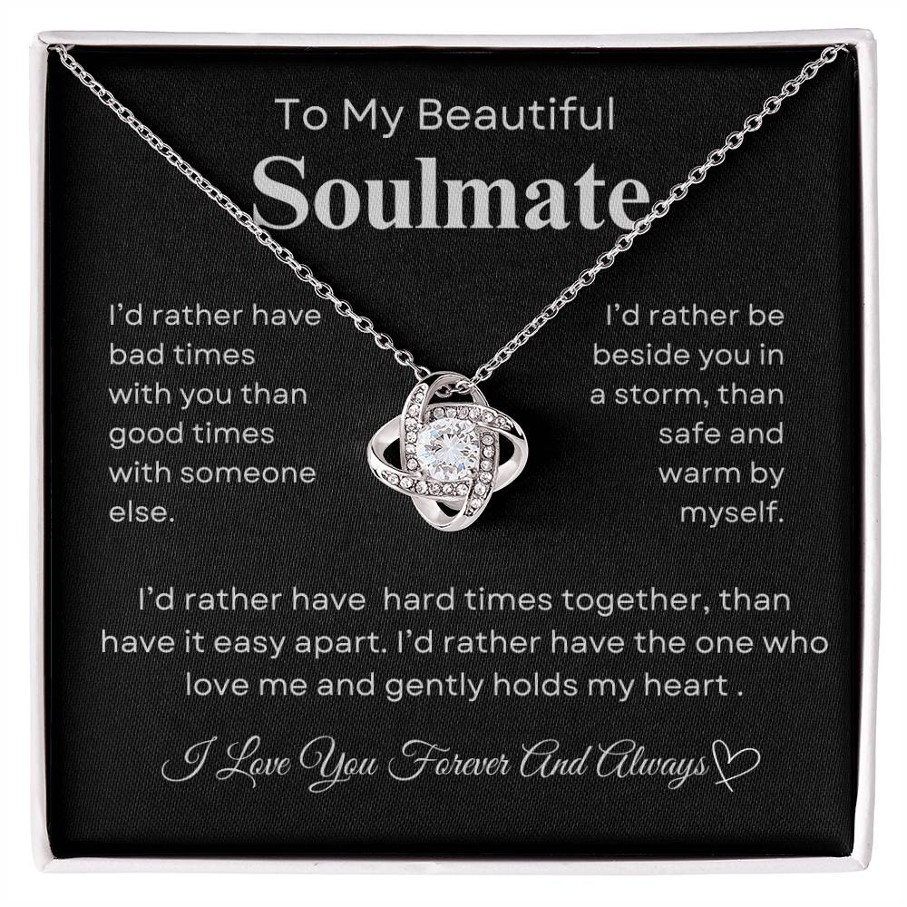 BEAUTIFUL SOULMATE LOVEKNOT NECKLACE