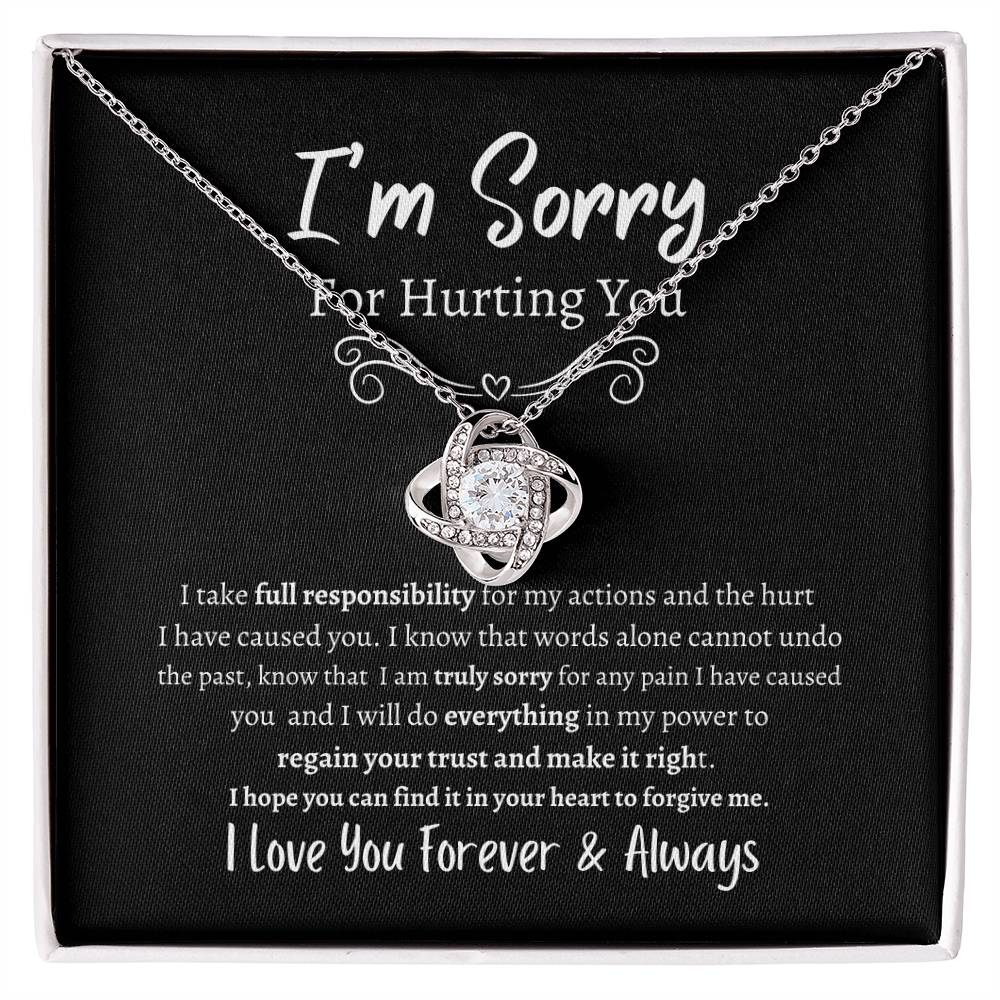 I'M SORRY FOR HURTING YOU LOVE KNOT NECKLACE B