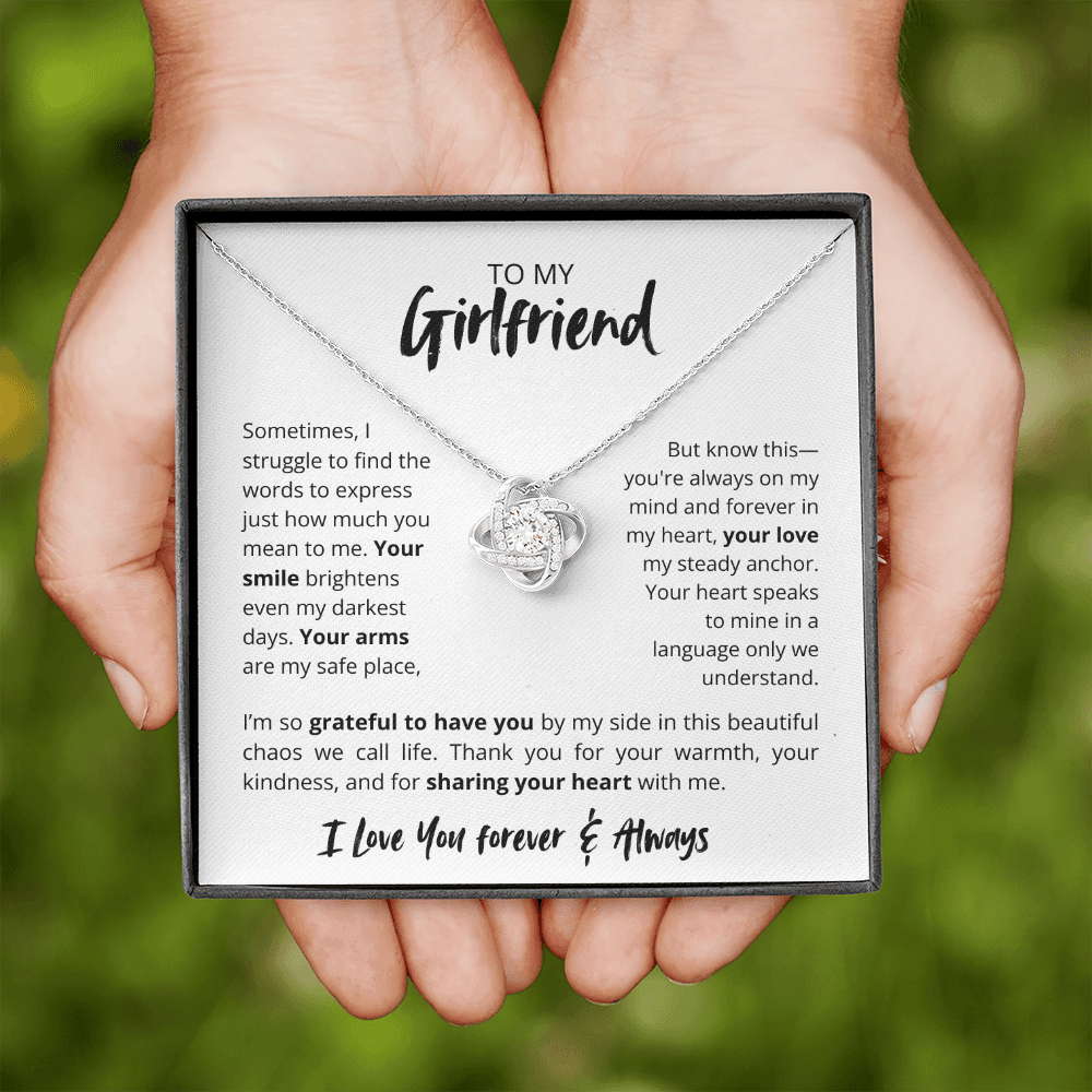 To My Girlfriend – Thanks You For Sharing Your Heart Romantic Message Card