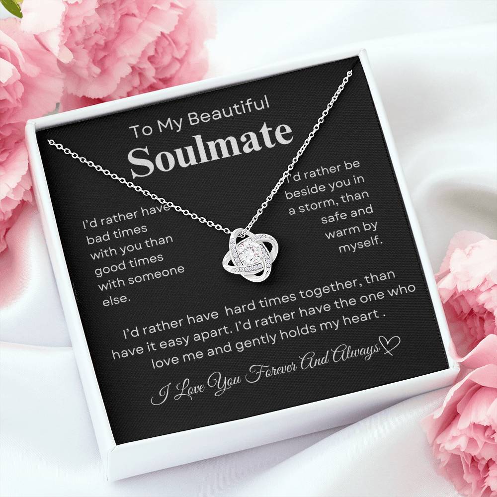 BEAUTIFUL SOULMATE LOVEKNOT NECKLACE