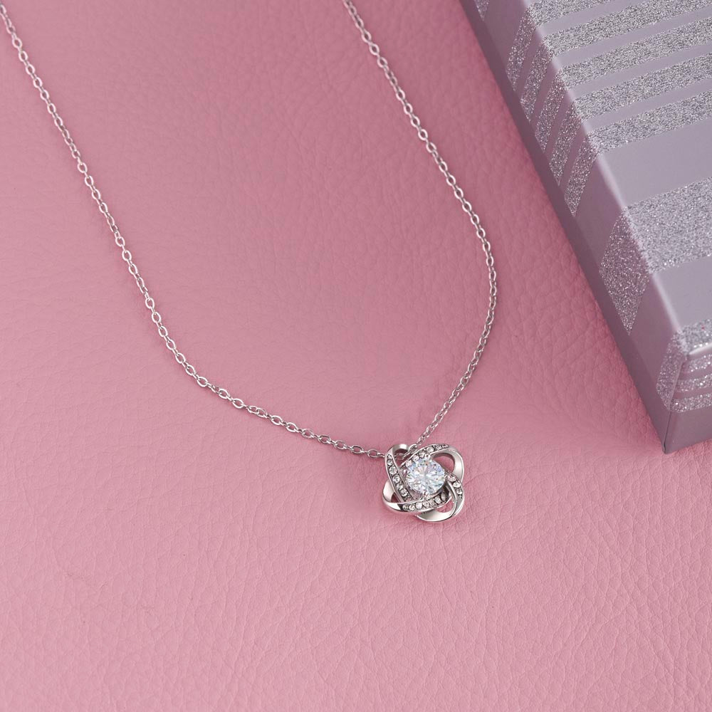 To My Mom-You are my Bonus I Love You |Forever Knot Necklace