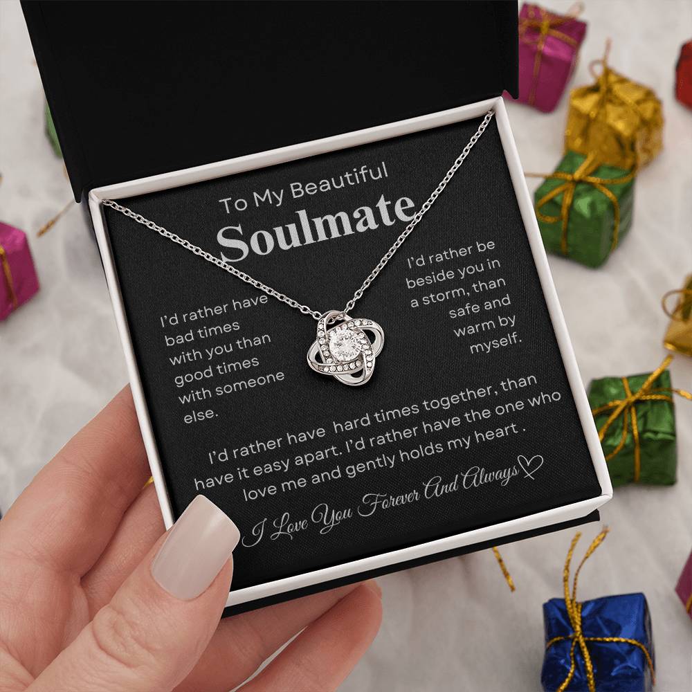 BEAUTIFUL SOULMATE LOVEKNOT NECKLACE