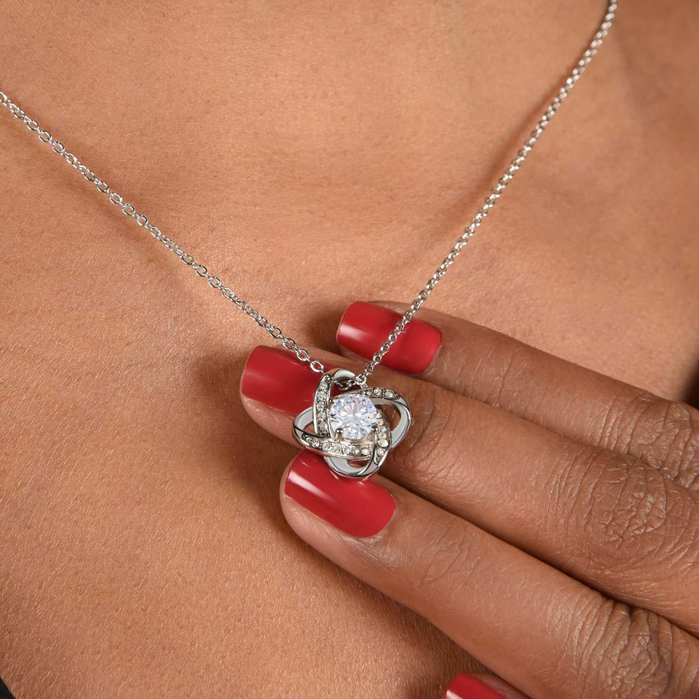 To My Mom-You are my Bonus I Love You |Forever Knot Necklace