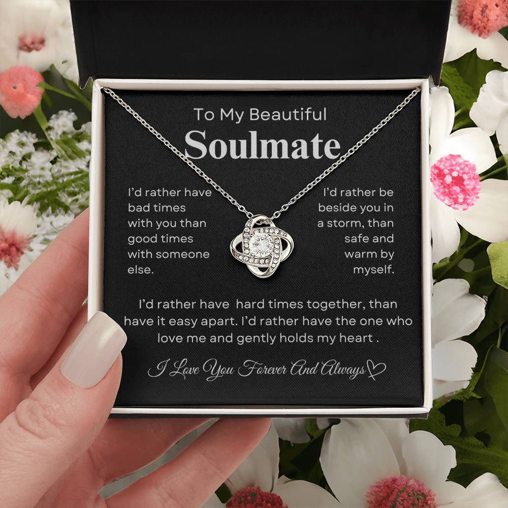 BEAUTIFUL SOULMATE LOVEKNOT NECKLACE