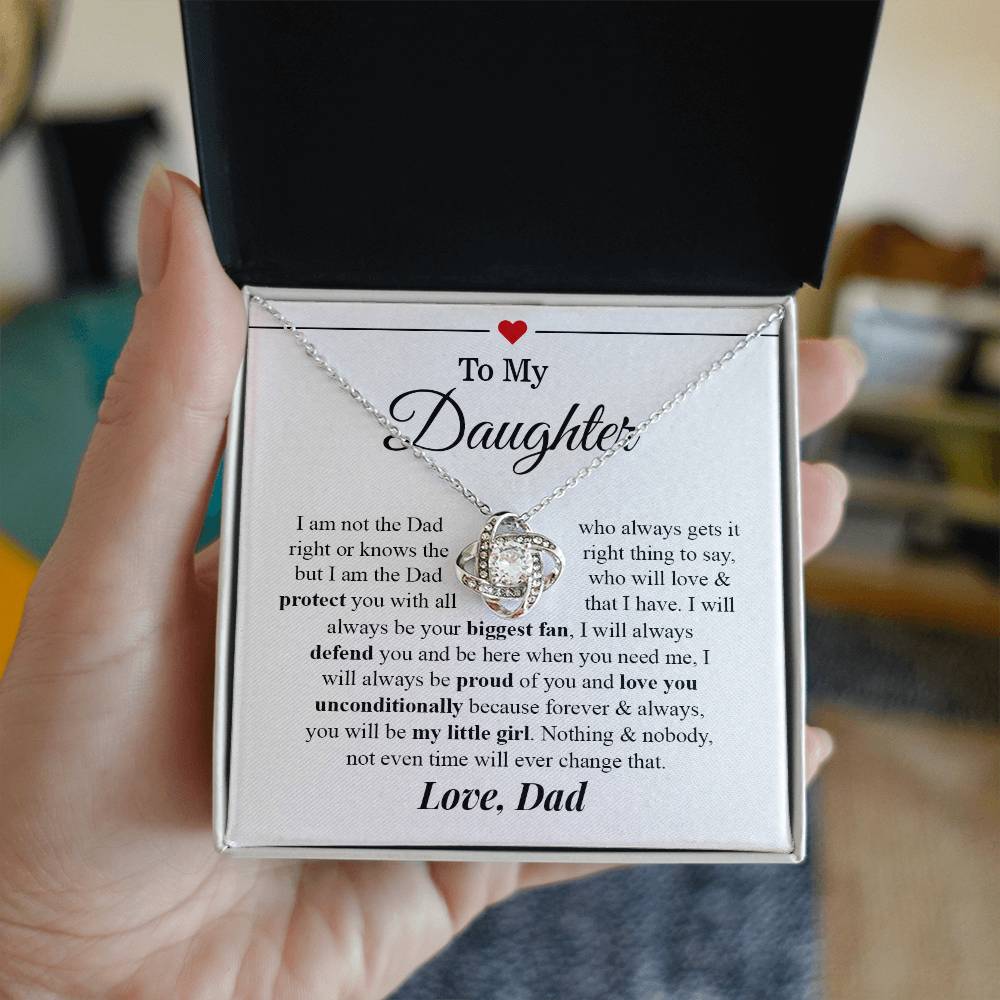 To My Daughter | I Will Always Be Proud Of You - Love Knot Necklace