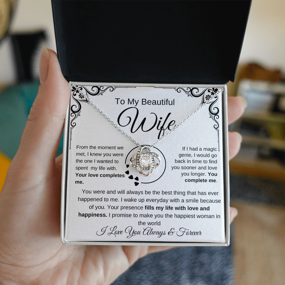 My Beautiful Wife Love Knot Necklace