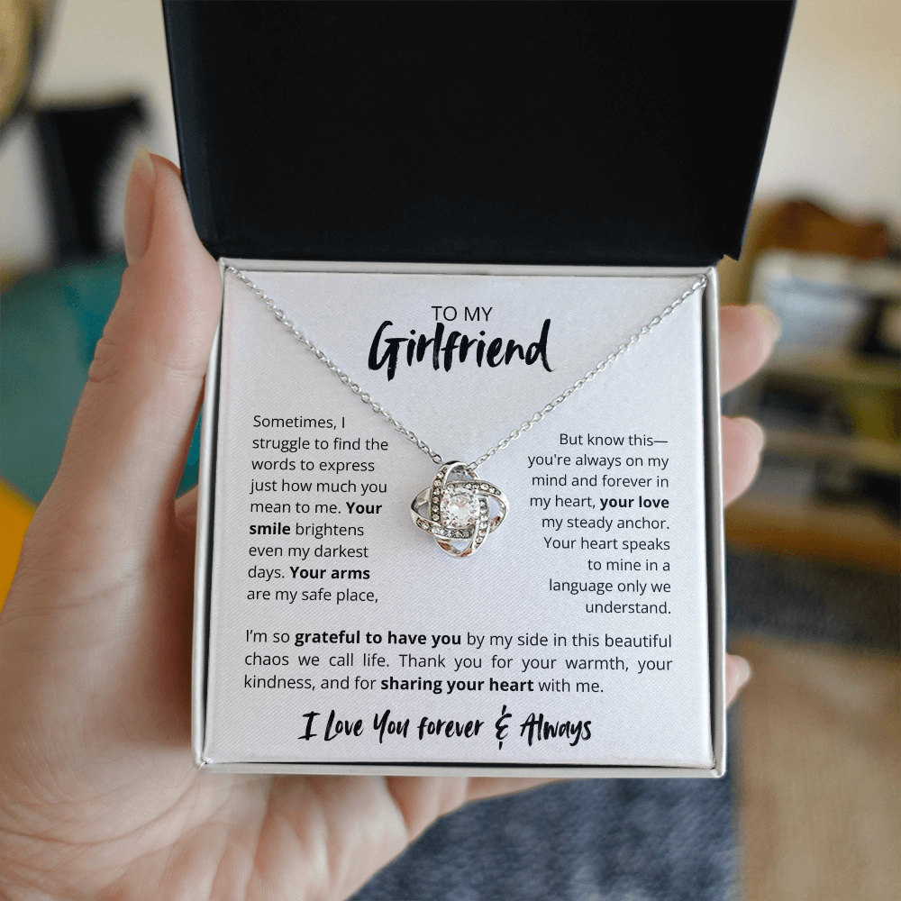 To My Girlfriend – Thanks You For Sharing Your Heart Romantic Message Card