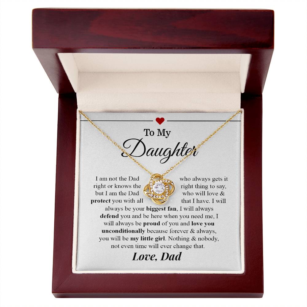To My Daughter | I Will Always Be Proud Of You - Love Knot Necklace
