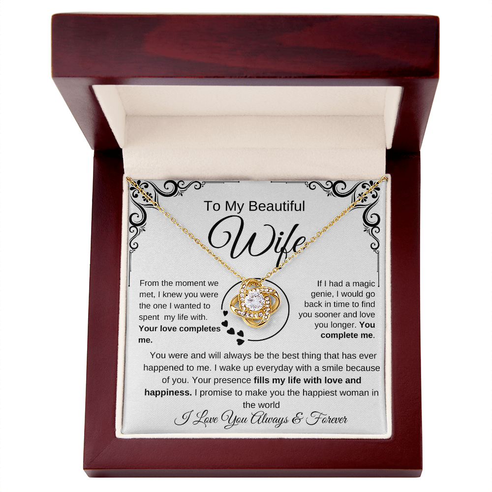 My Beautiful Wife Love Knot Necklace