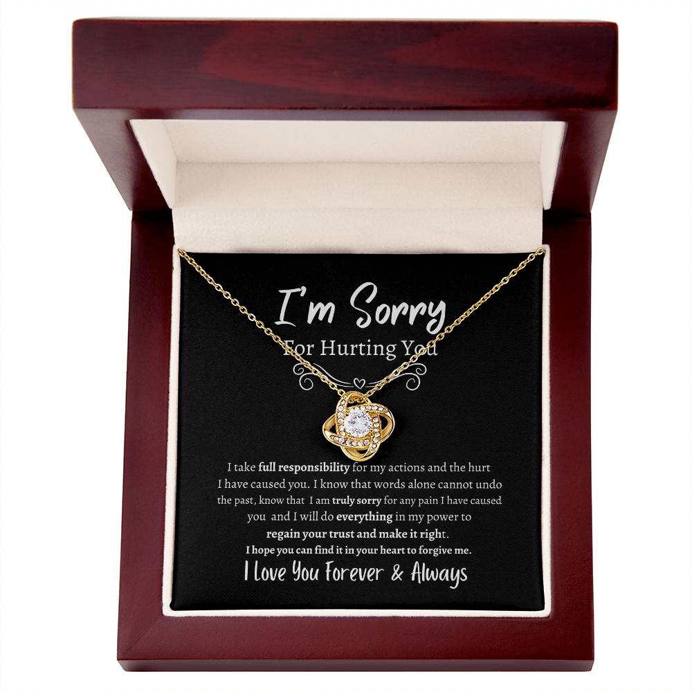 I'M SORRY FOR HURTING YOU LOVE KNOT NECKLACE B
