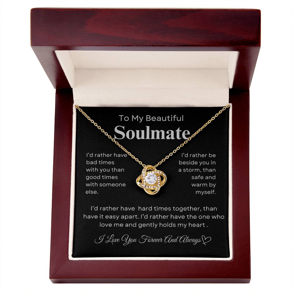 BEAUTIFUL SOULMATE LOVEKNOT NECKLACE