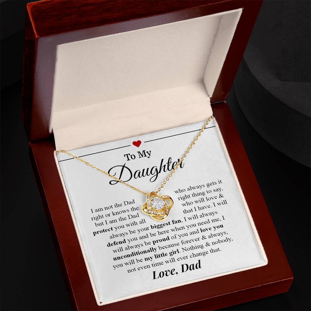To My Daughter | I Will Always Be Proud Of You - Love Knot Necklace