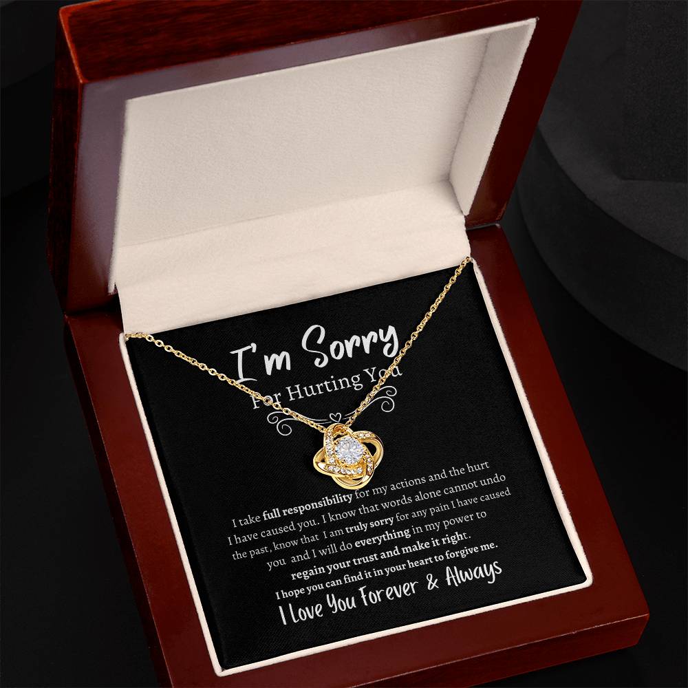 I'M SORRY FOR HURTING YOU LOVE KNOT NECKLACE B