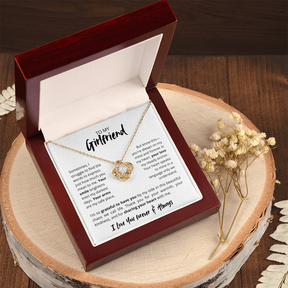 To My Girlfriend – Thanks You For Sharing Your Heart Romantic Message Card