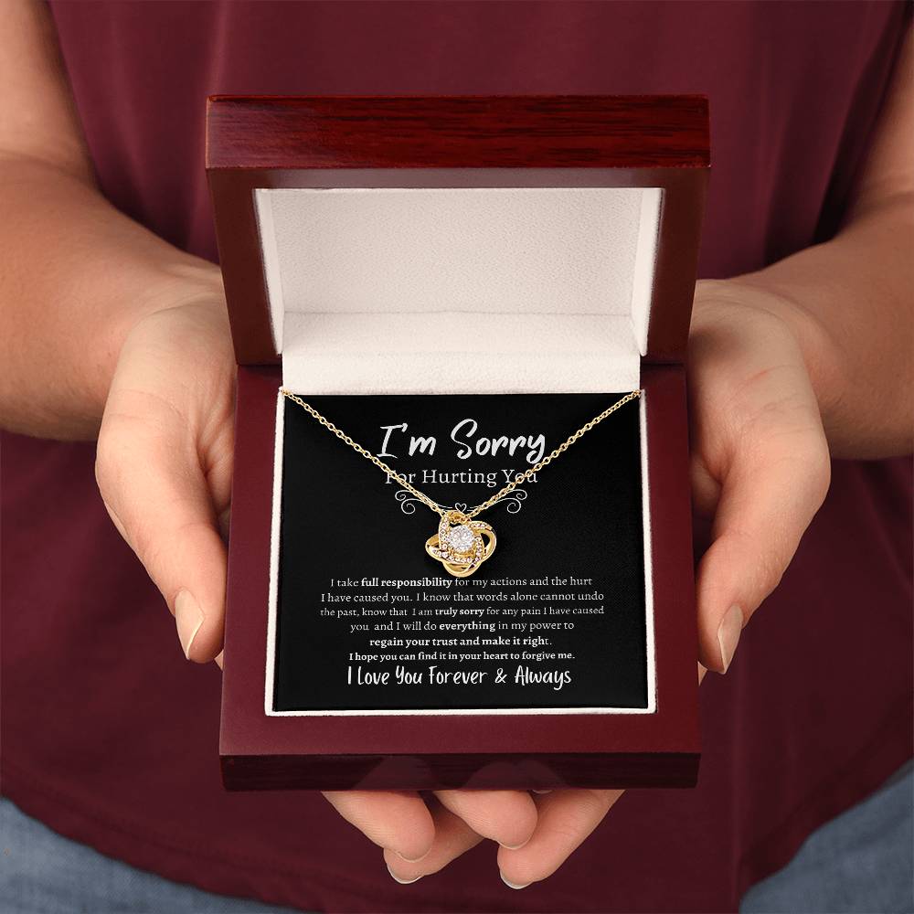 I'M SORRY FOR HURTING YOU LOVE KNOT NECKLACE B