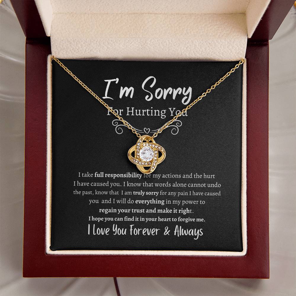 I'M SORRY FOR HURTING YOU LOVE KNOT NECKLACE B