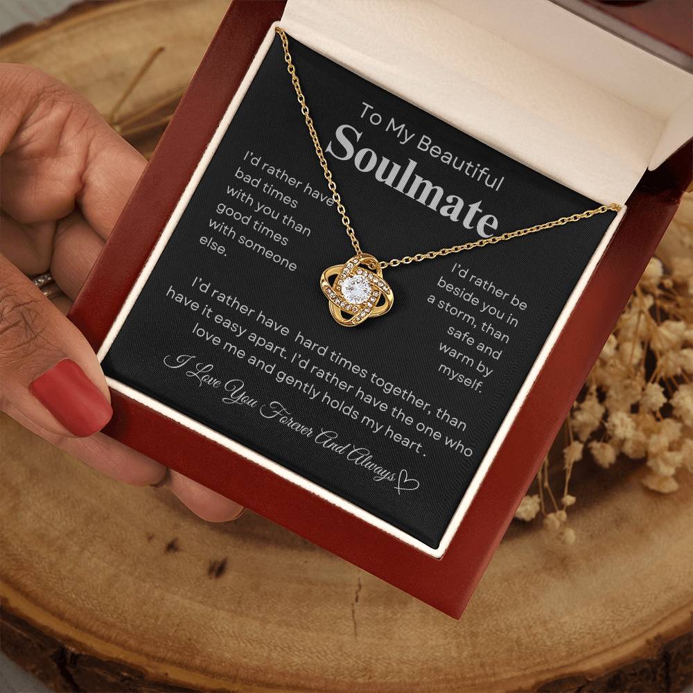BEAUTIFUL SOULMATE LOVEKNOT NECKLACE