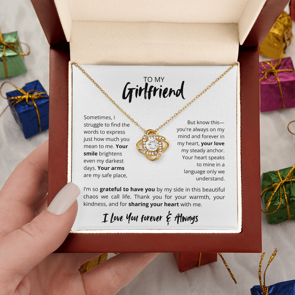 To My Girlfriend – Thanks You For Sharing Your Heart Romantic Message Card