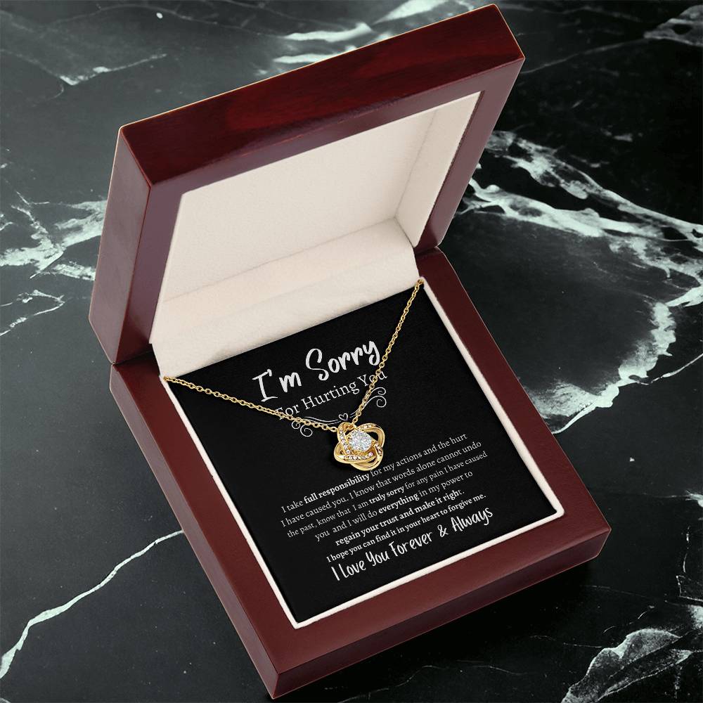 I'M SORRY FOR HURTING YOU LOVE KNOT NECKLACE B