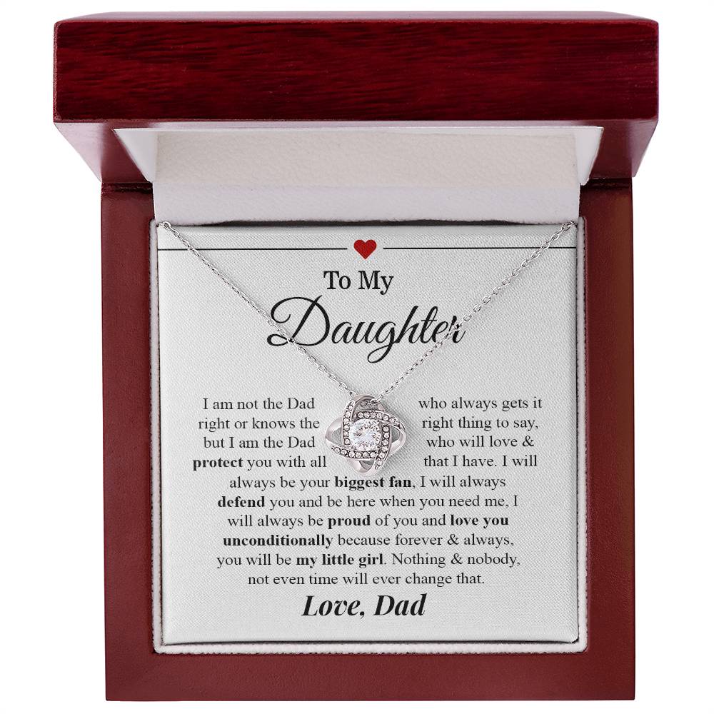 To My Daughter | I Will Always Be Proud Of You - Love Knot Necklace