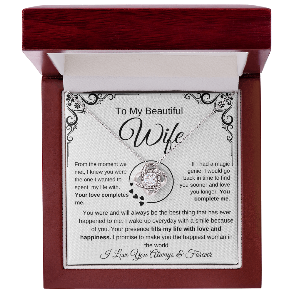 My Beautiful Wife Love Knot Necklace