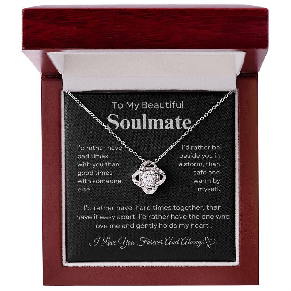 BEAUTIFUL SOULMATE LOVEKNOT NECKLACE