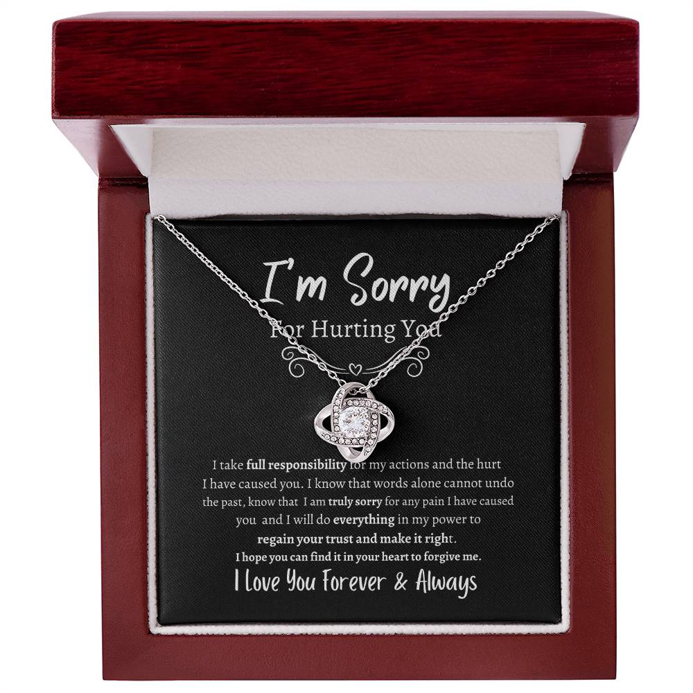I'M SORRY FOR HURTING YOU LOVE KNOT NECKLACE B