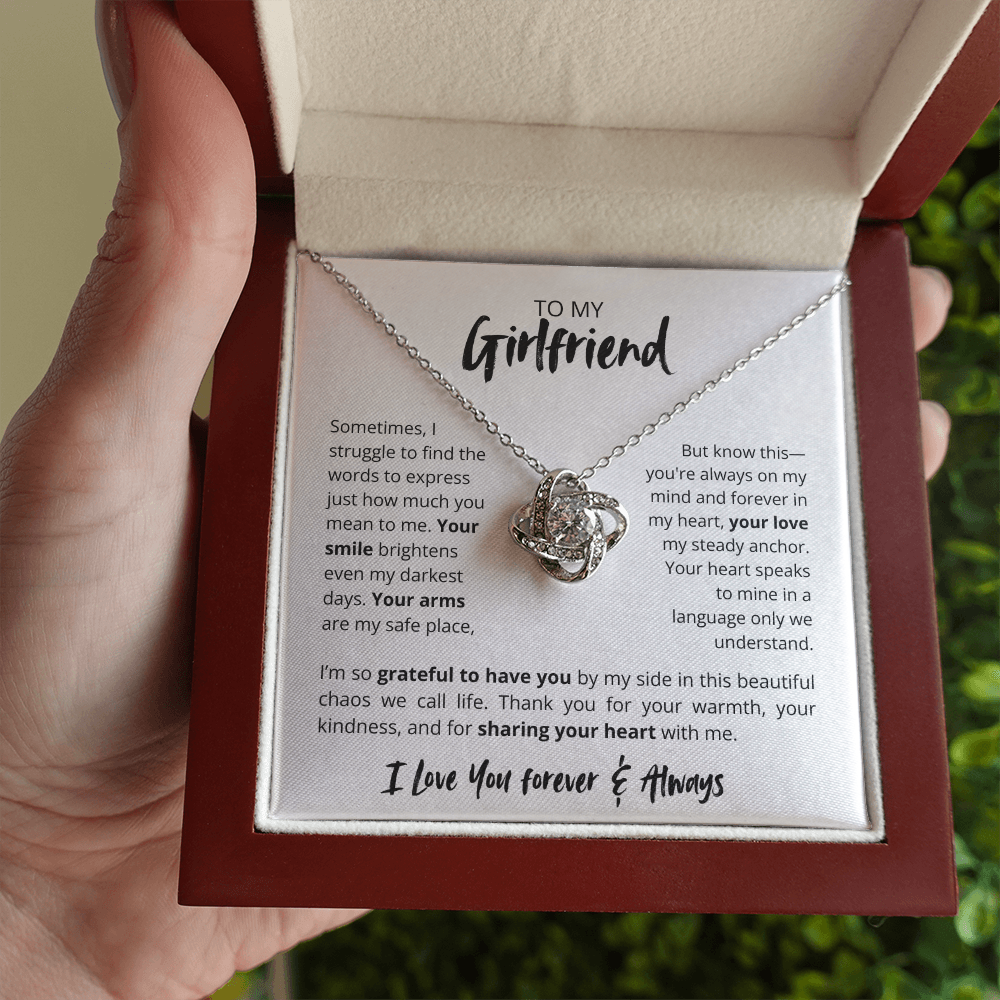 To My Girlfriend – Thanks You For Sharing Your Heart Romantic Message Card
