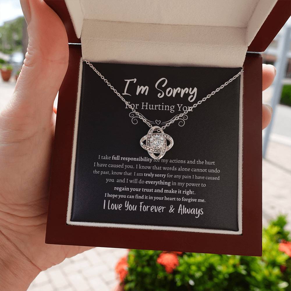I'M SORRY FOR HURTING YOU LOVE KNOT NECKLACE B