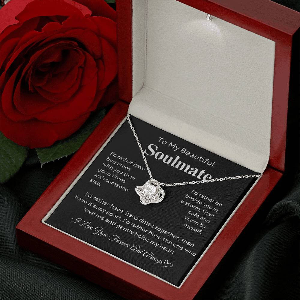 BEAUTIFUL SOULMATE LOVEKNOT NECKLACE