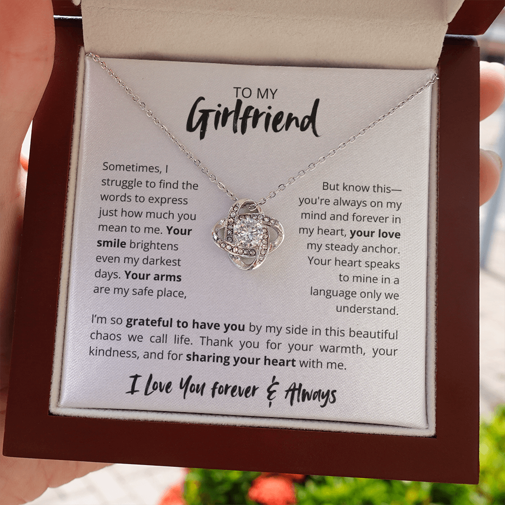 To My Girlfriend – Thanks You For Sharing Your Heart Romantic Message Card