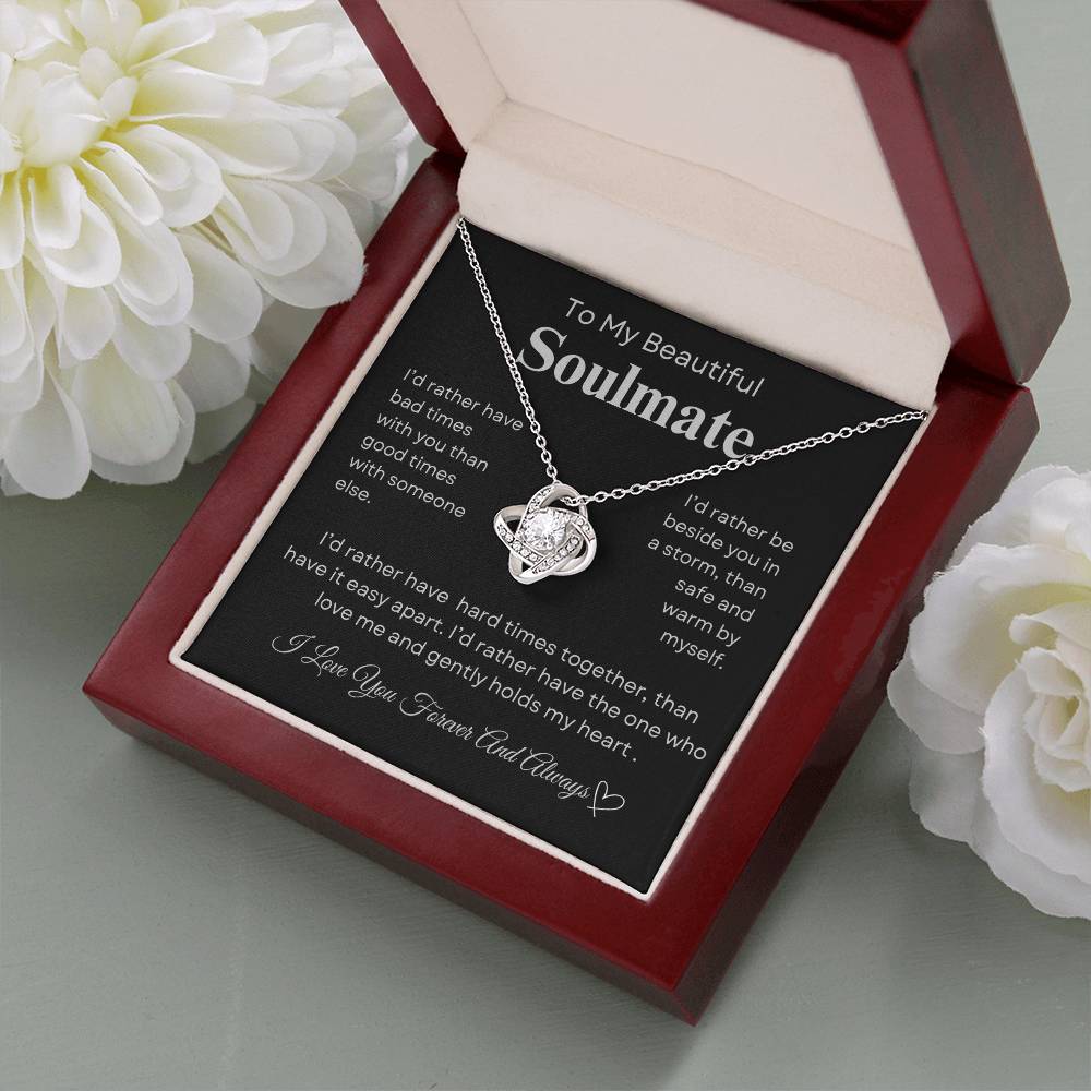 BEAUTIFUL SOULMATE LOVEKNOT NECKLACE