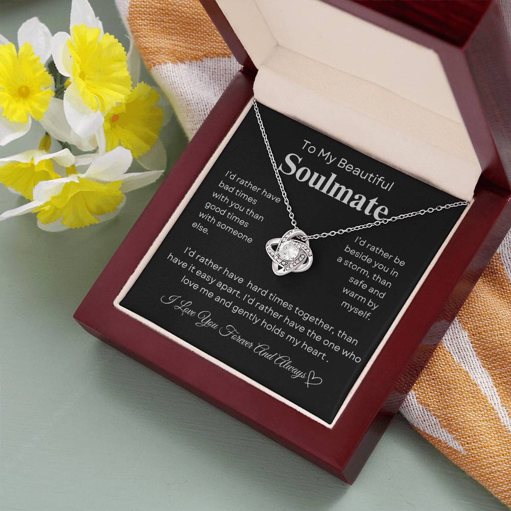 BEAUTIFUL SOULMATE LOVEKNOT NECKLACE