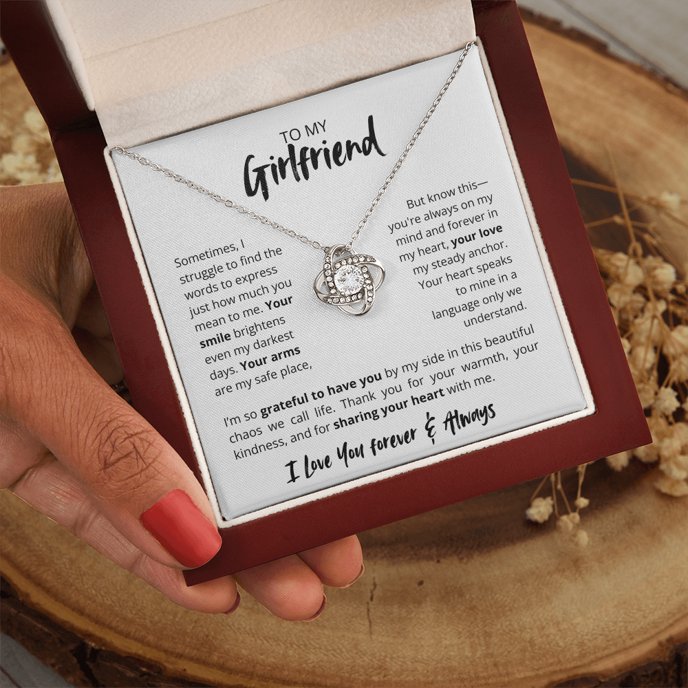 To My Girlfriend – Thanks You For Sharing Your Heart Romantic Message Card