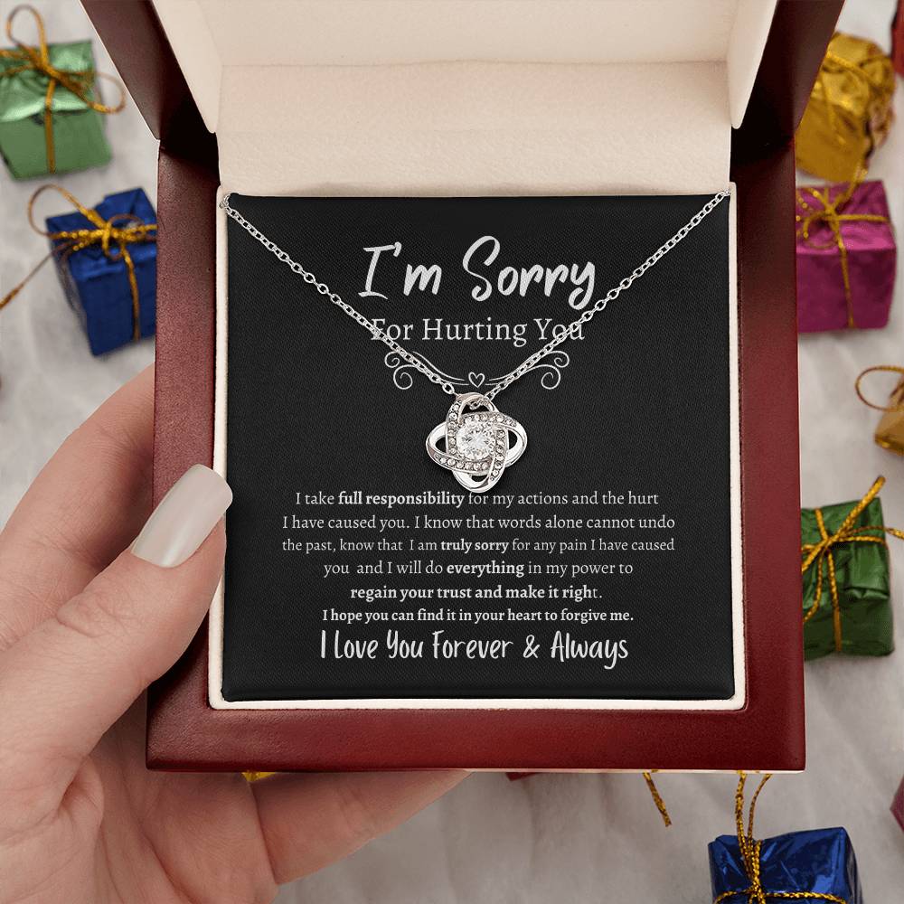 I'M SORRY FOR HURTING YOU LOVE KNOT NECKLACE B