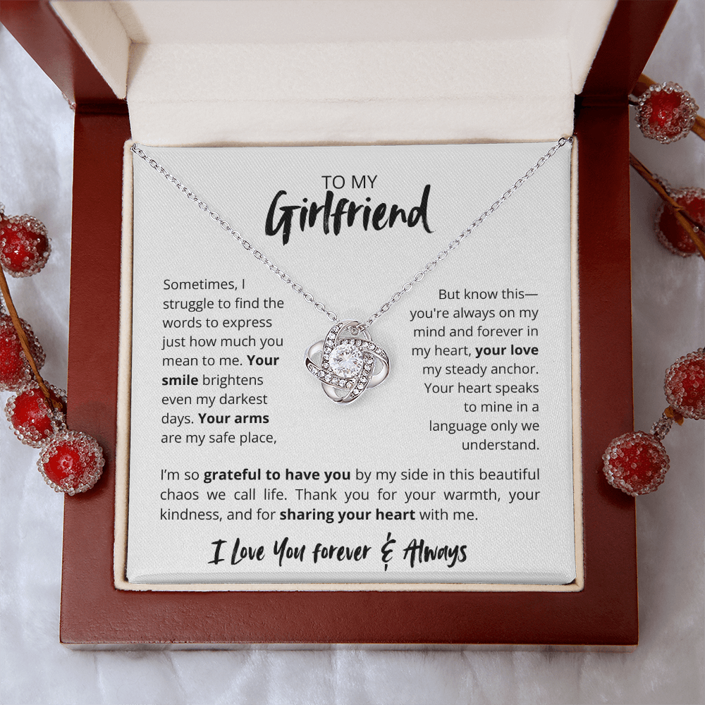 To My Girlfriend – Thanks You For Sharing Your Heart Romantic Message Card