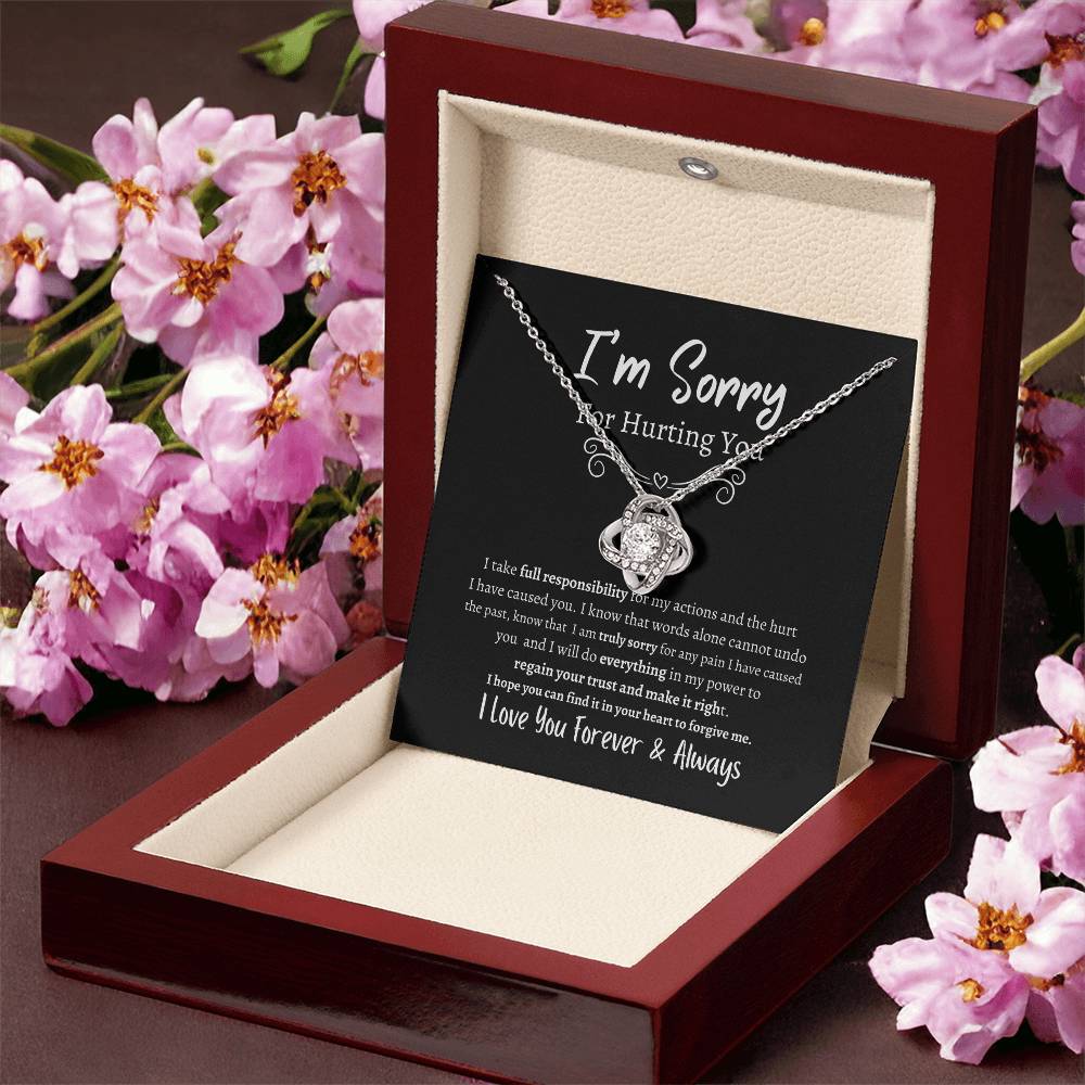 I'M SORRY FOR HURTING YOU LOVE KNOT NECKLACE B