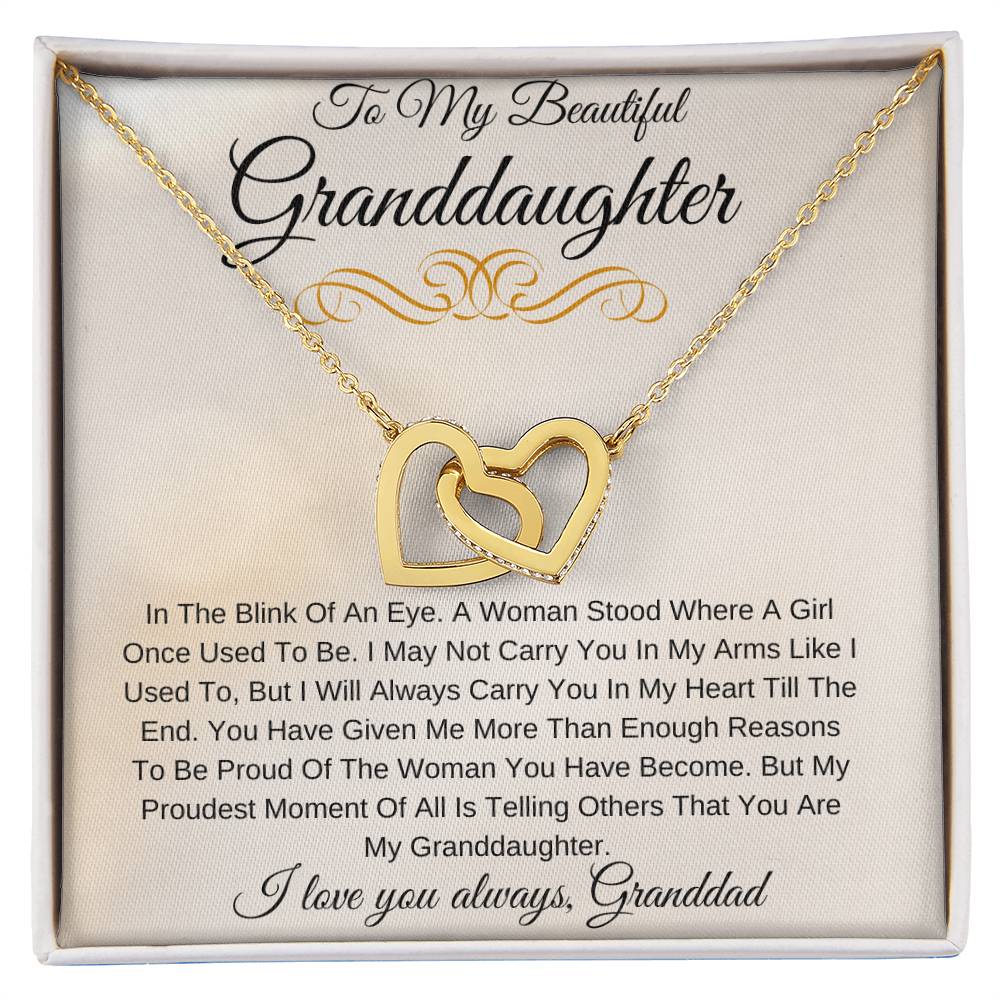 My Beautiful Granddaughter|Twin Hearts Necklace