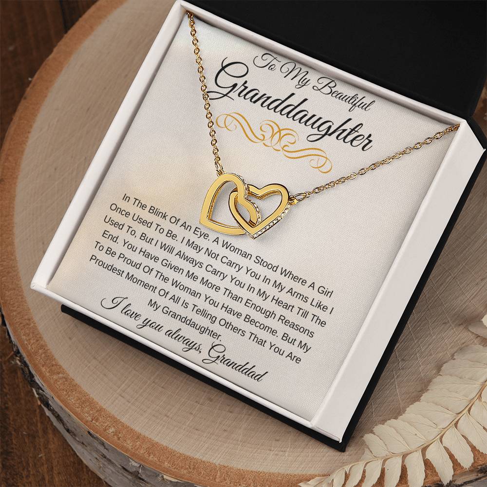 My Beautiful Granddaughter|Twin Hearts Necklace
