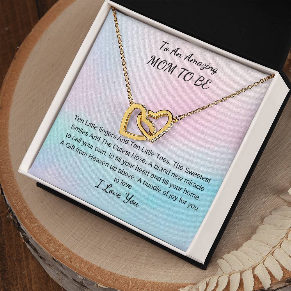 My Beautiful Mom To Be | Interlocking Hearts Necklace
