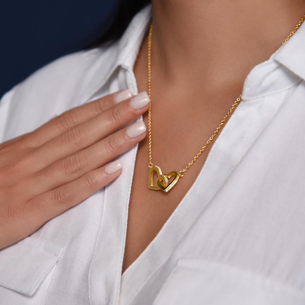 TO MY BEAUTIFUL WIFE Our Interlocking Hearts Necklace