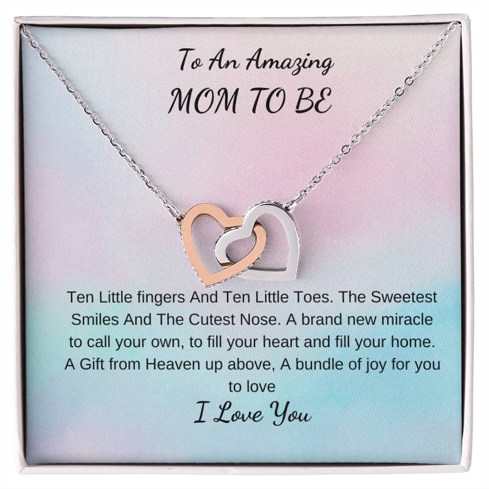 My Beautiful Mom To Be | Interlocking Hearts Necklace