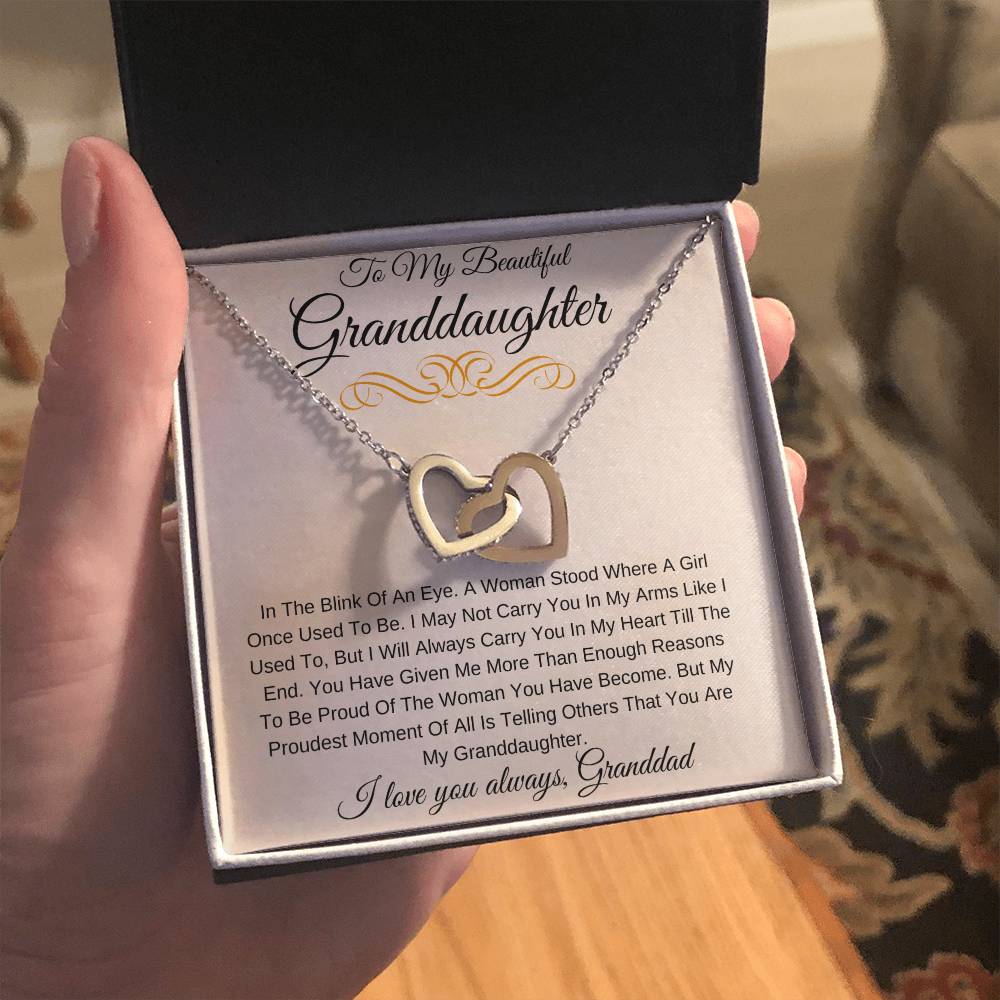 My Beautiful Granddaughter|Twin Hearts Necklace