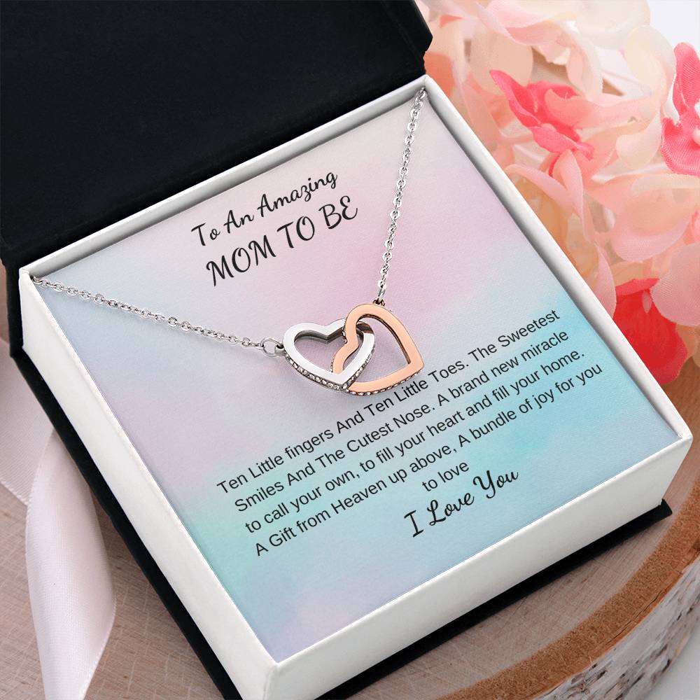 My Beautiful Mom To Be | Interlocking Hearts Necklace
