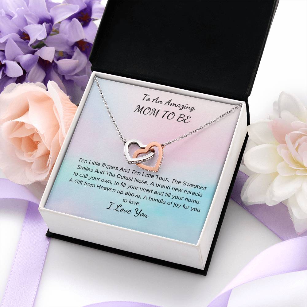 My Beautiful Mom To Be | Interlocking Hearts Necklace