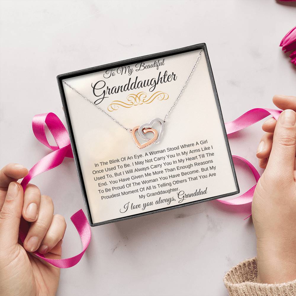 My Beautiful Granddaughter|Twin Hearts Necklace