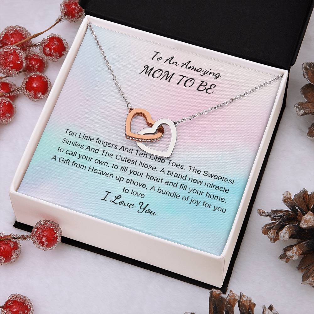 My Beautiful Mom To Be | Interlocking Hearts Necklace