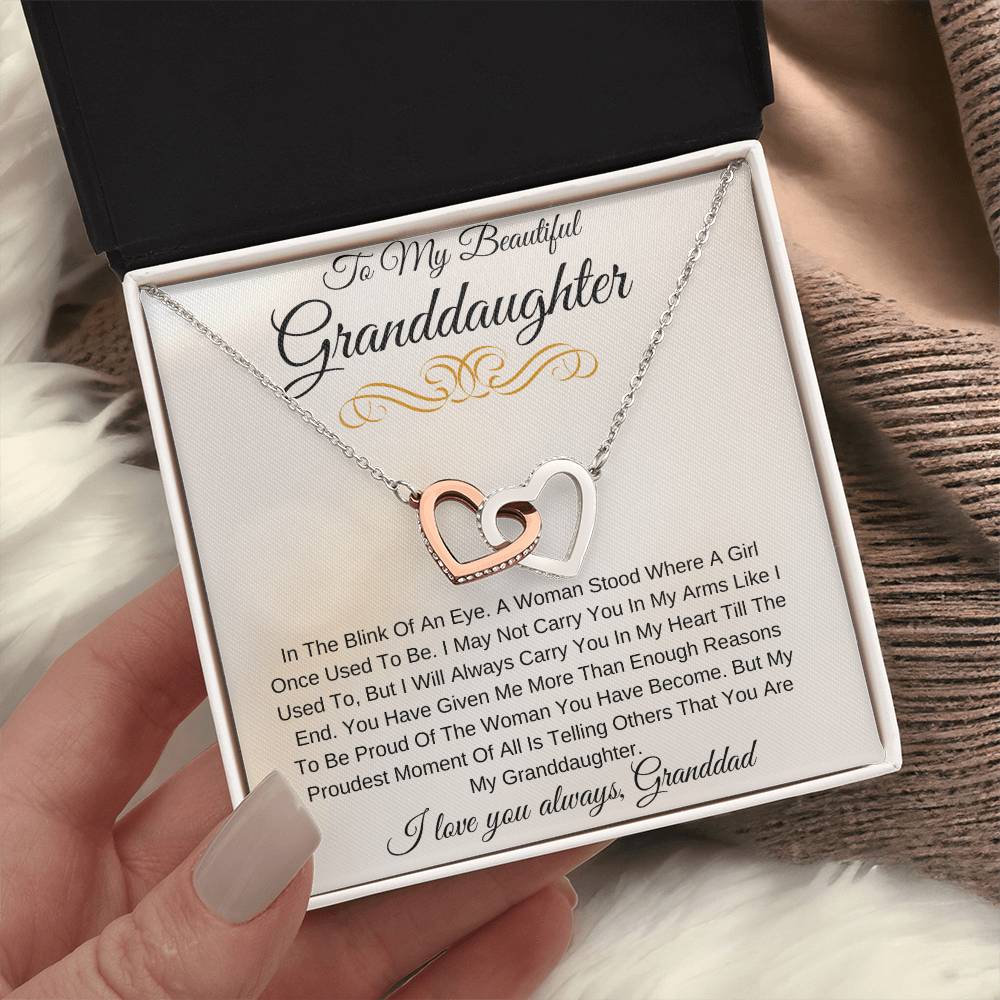 My Beautiful Granddaughter|Twin Hearts Necklace
