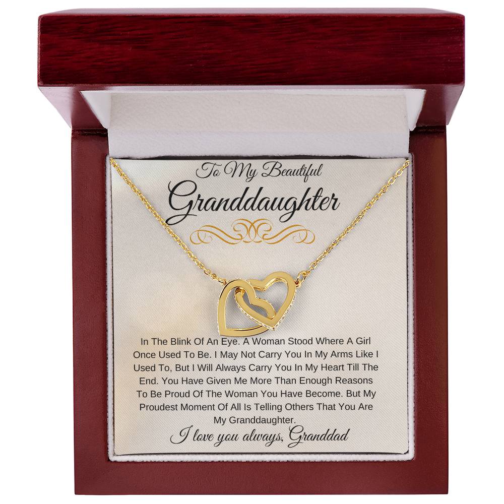 My Beautiful Granddaughter|Twin Hearts Necklace