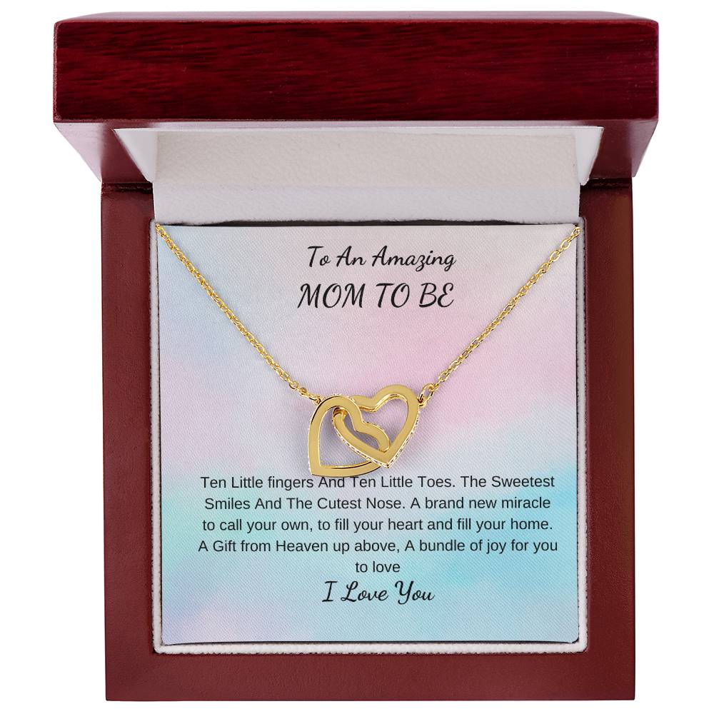 My Beautiful Mom To Be | Interlocking Hearts Necklace